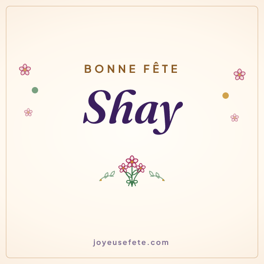 Image carrée « Bonne fête Shay » pour WhatsApp
