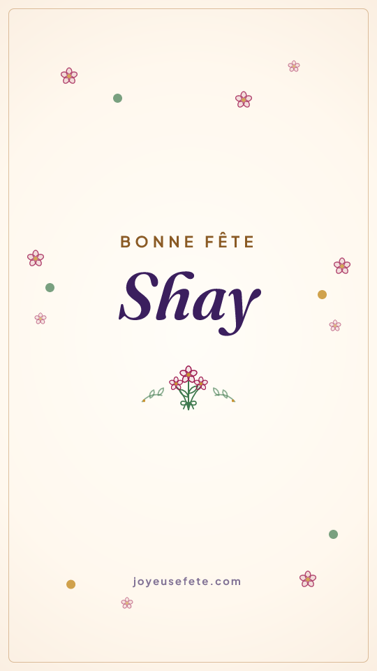 Image « Bonne fête Shay » au format story