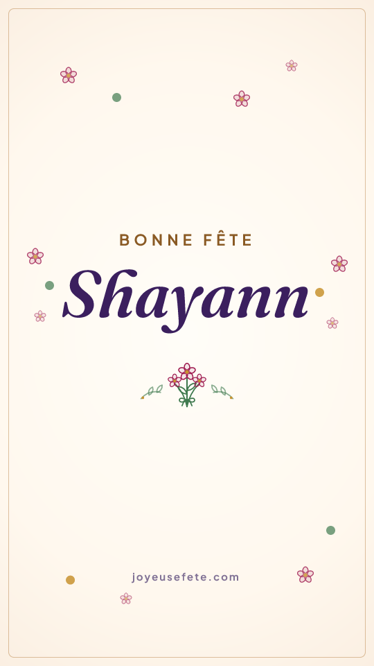 Image « Bonne fête Shayann » au format story