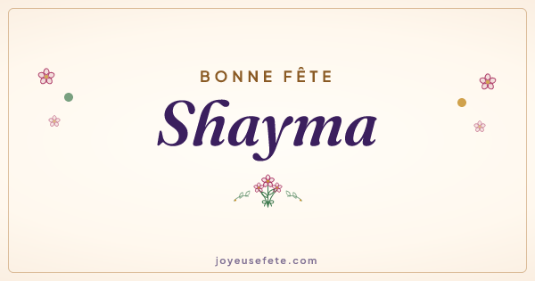 Image « Bonne fête Shayma » au format large
