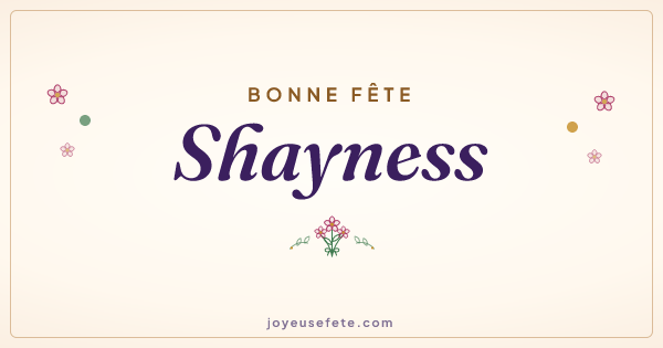 Image « Bonne fête Shayness » au format large
