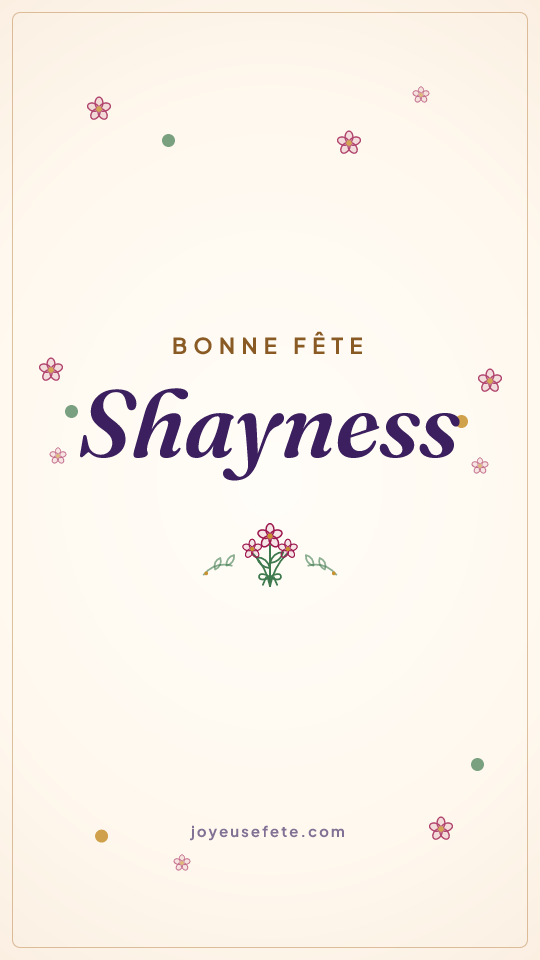 Image « Bonne fête Shayness » au format story