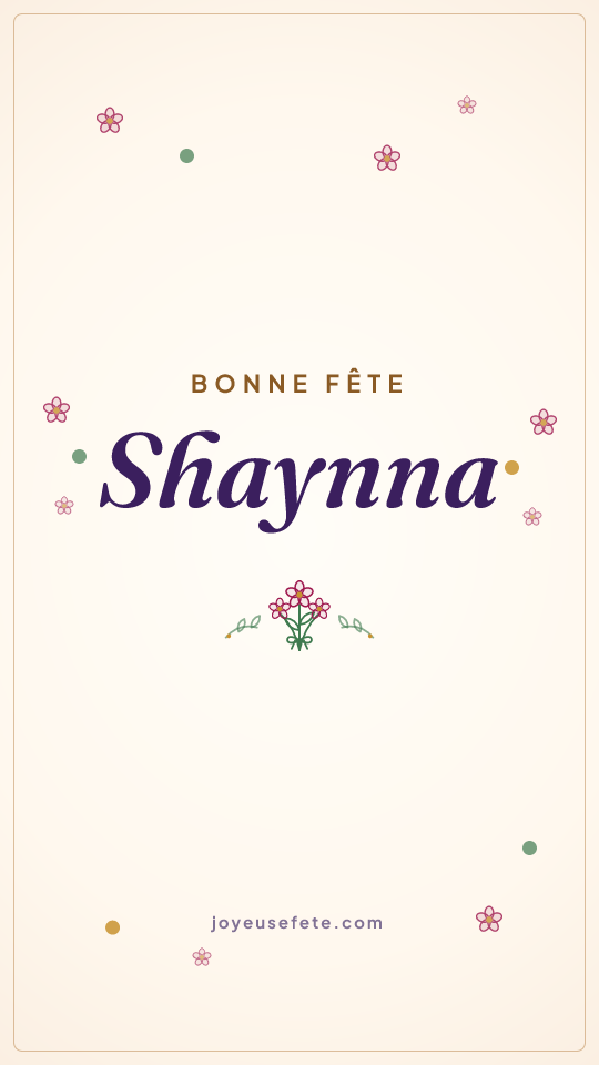 Image « Bonne fête Shaynna » au format story
