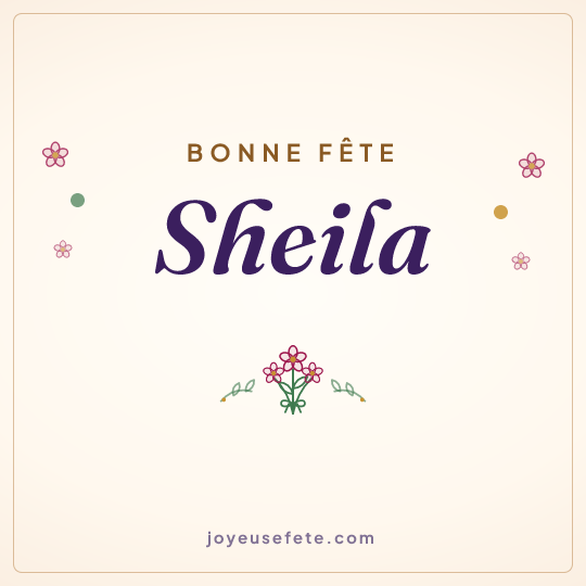 Image carrée « Bonne fête Sheila » pour WhatsApp