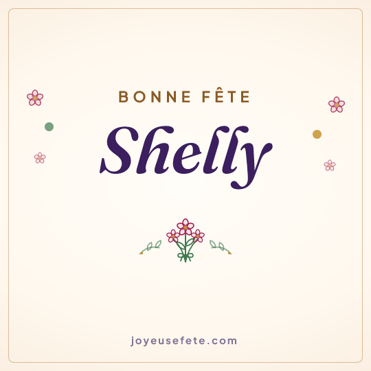 Image carrée « Bonne fête Shelly » pour WhatsApp