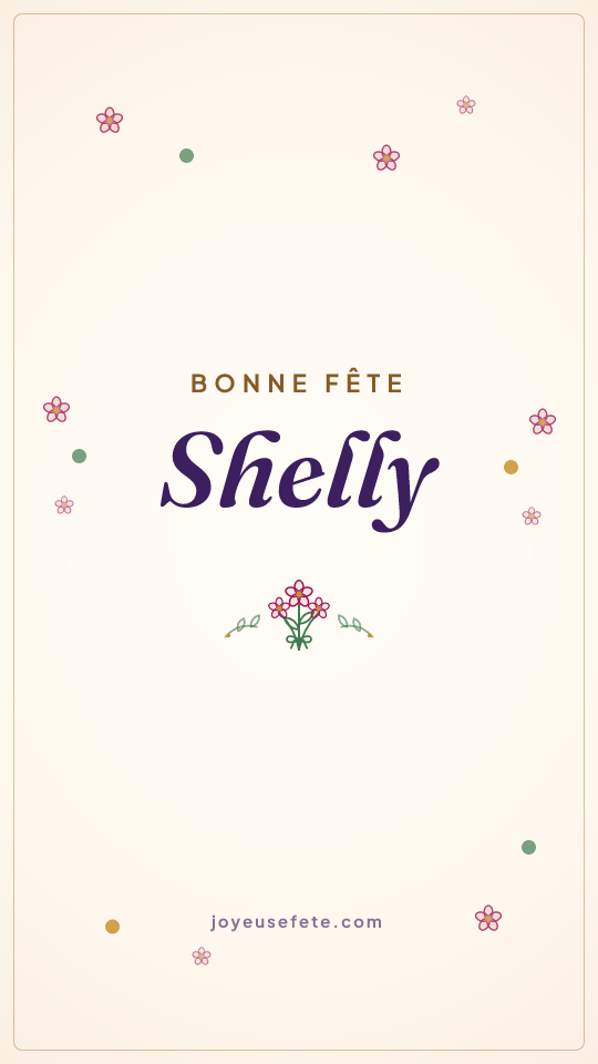 Image « Bonne fête Shelly » au format story