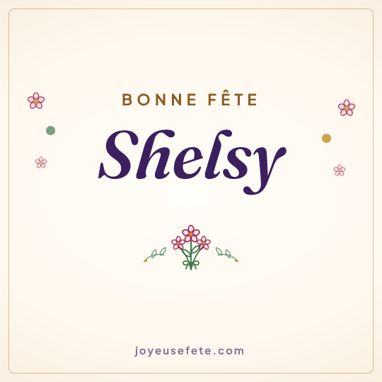 Image carrée « Bonne fête Shelsy » pour WhatsApp