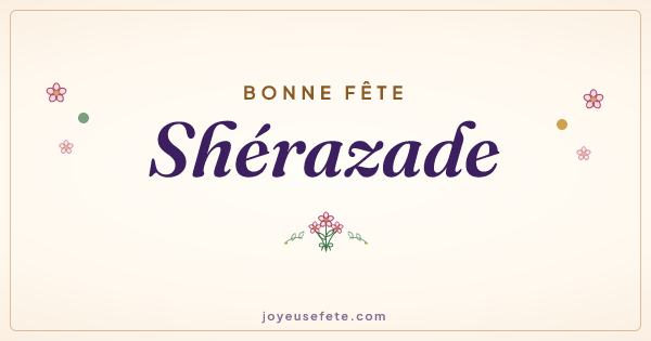 Image « Bonne fête Shérazade » au format large