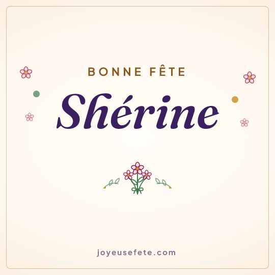 Image carrée « Bonne fête Shérine » pour WhatsApp