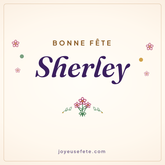 Image carrée « Bonne fête Sherley » pour WhatsApp