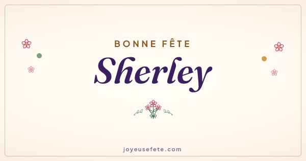 Image « Bonne fête Sherley » au format large