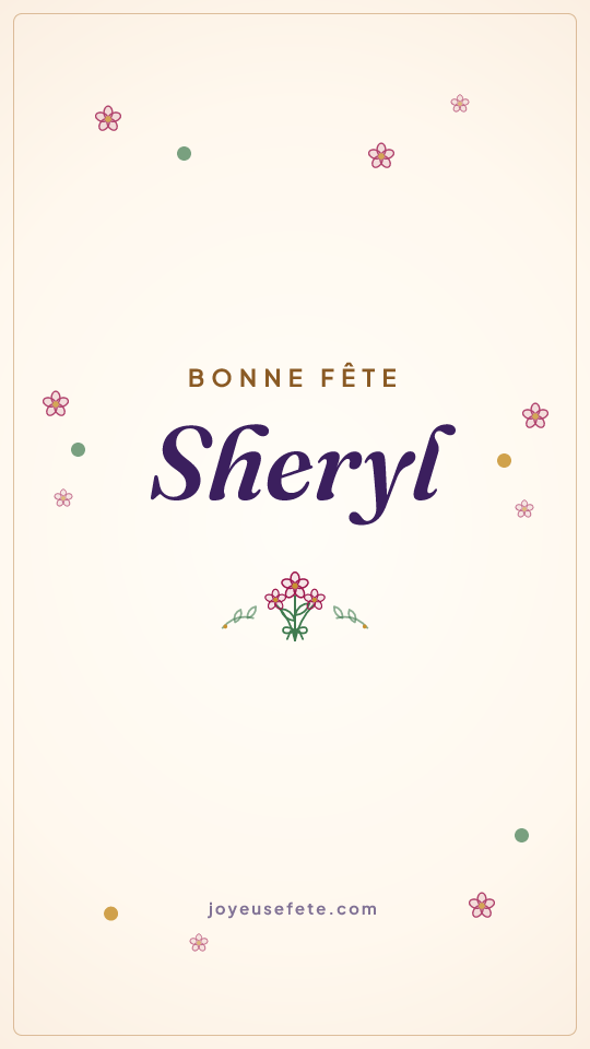 Image « Bonne fête Sheryl » au format story