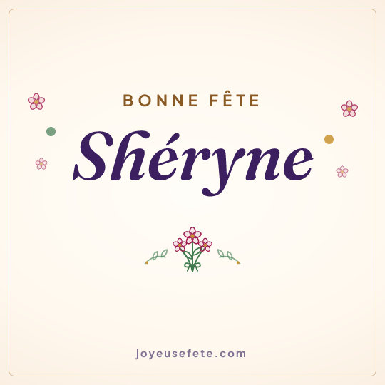 Image carrée « Bonne fête Shéryne » pour WhatsApp