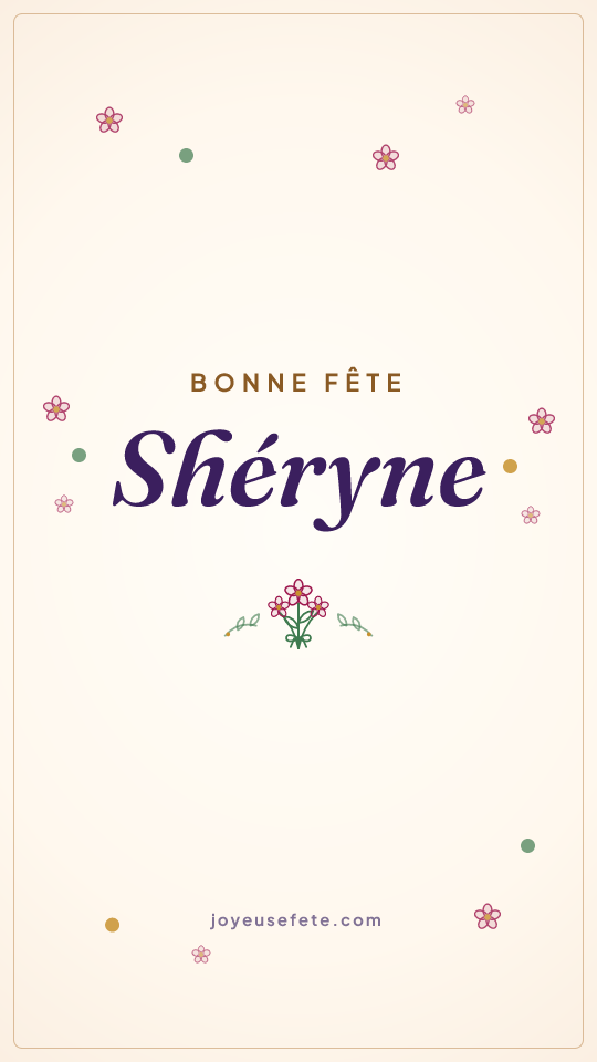 Image « Bonne fête Shéryne » au format story