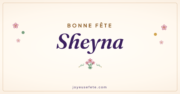 Image « Bonne fête Sheyna » au format large