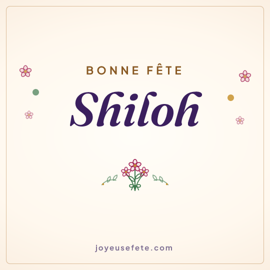 Image carrée « Bonne fête Shiloh » pour WhatsApp