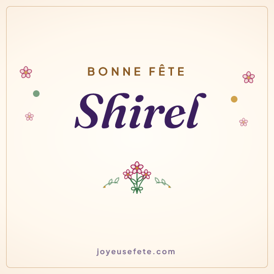 Image carrée « Bonne fête Shirel » pour WhatsApp