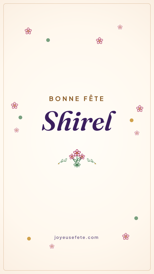 Image « Bonne fête Shirel » au format story
