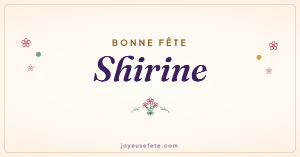 Image « Bonne fête Shirine » au format large