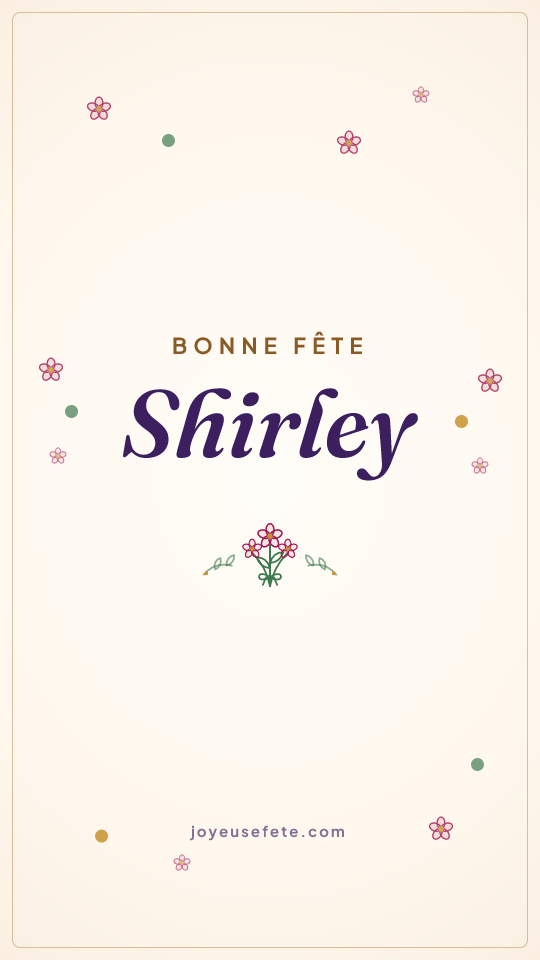 Image « Bonne fête Shirley » au format story