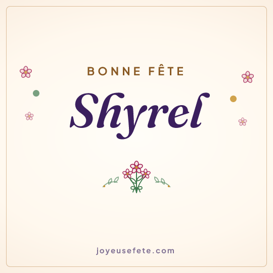 Image carrée « Bonne fête Shyrel » pour WhatsApp