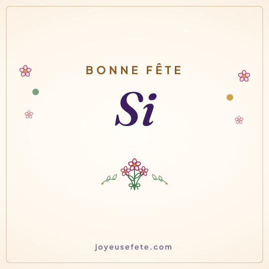 Image carrée « Bonne fête Si » pour WhatsApp