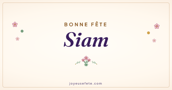 Image « Bonne fête Siam » au format large