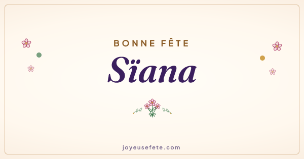 Image « Bonne fête Sïana » au format large