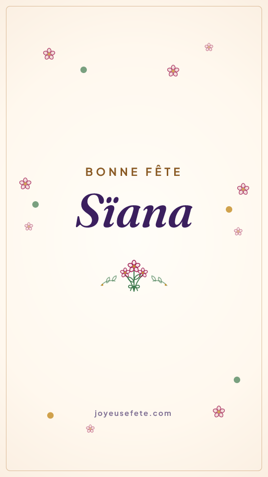 Image « Bonne fête Sïana » au format story