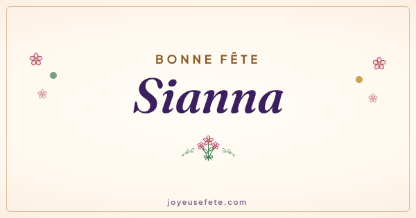 Image « Bonne fête Sianna » au format large