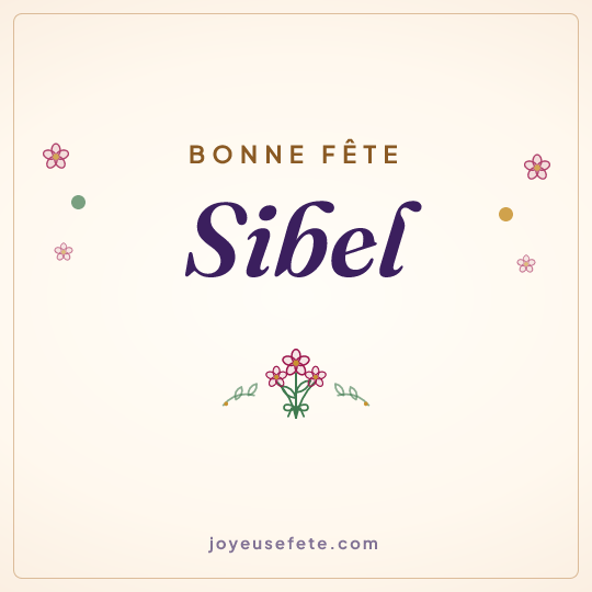 Image carrée « Bonne fête Sibel » pour WhatsApp