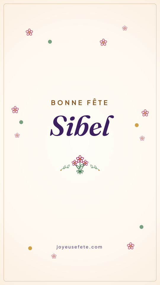 Image « Bonne fête Sibel » au format story