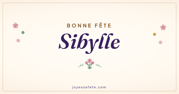 Image « Bonne fête Sibylle » au format large