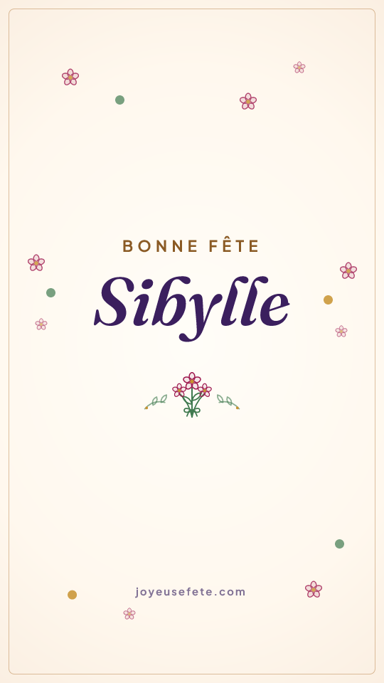 Image « Bonne fête Sibylle » au format story