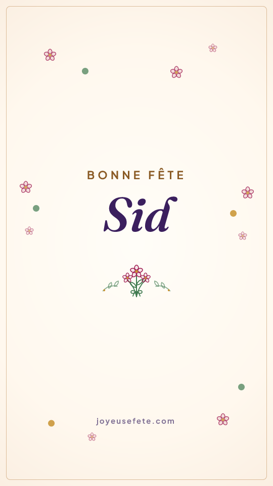 Image « Bonne fête Sid » au format story