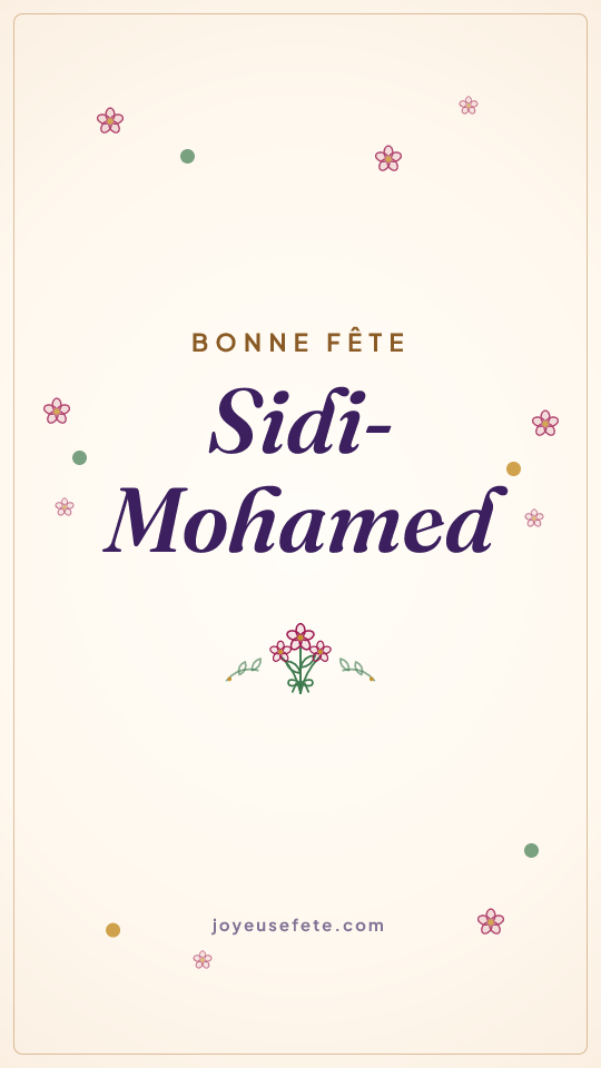 Image « Bonne fête Sidi-Mohamed » au format story