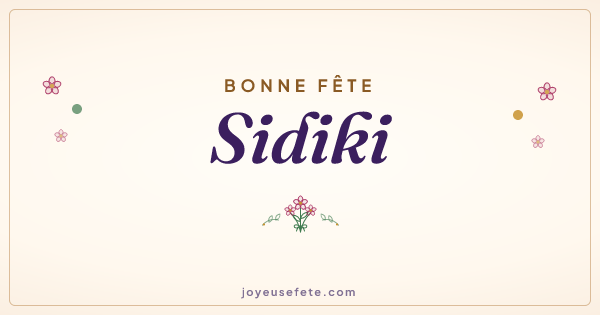 Image « Bonne fête Sidiki » au format large