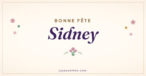 Image « Bonne fête Sidney » au format large