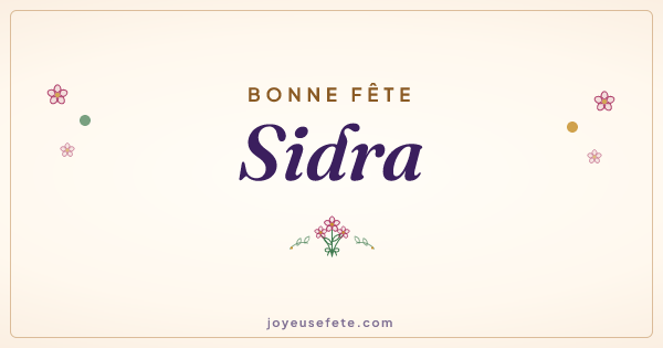 Image « Bonne fête Sidra » au format large