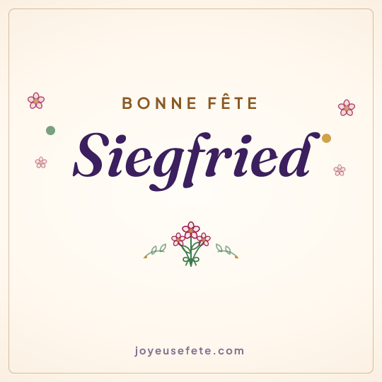 Image carrée « Bonne fête Siegfried » pour WhatsApp