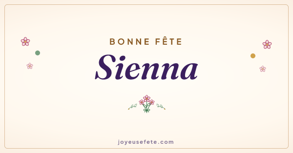Image « Bonne fête Sienna » au format large