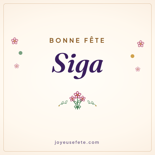 Image carrée « Bonne fête Siga » pour WhatsApp