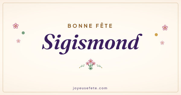 Image « Bonne fête Sigismond » au format large