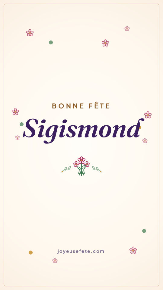 Image « Bonne fête Sigismond » au format story