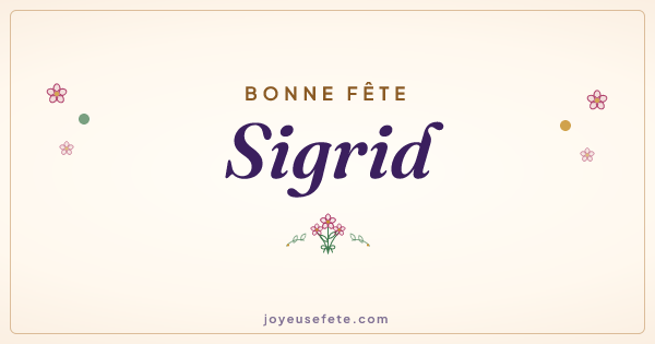 Image « Bonne fête Sigrid » au format large