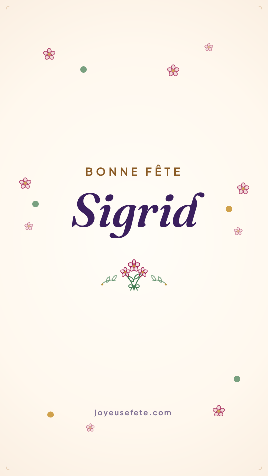 Image « Bonne fête Sigrid » au format story