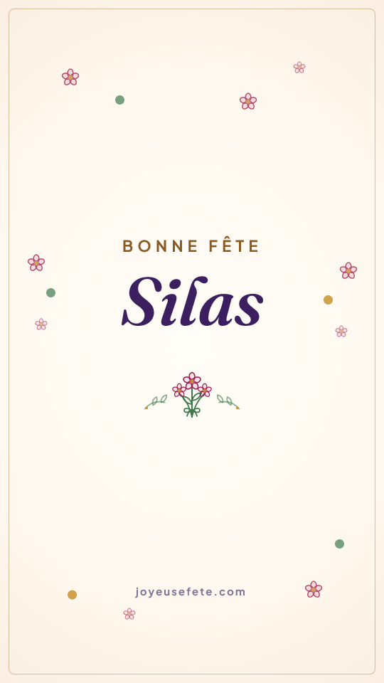 Image « Bonne fête Silas » au format story