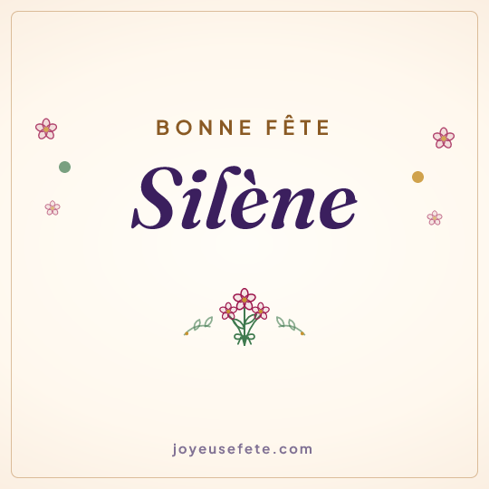Image carrée « Bonne fête Silène » pour WhatsApp