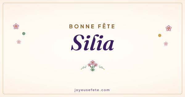 Image « Bonne fête Silia » au format large