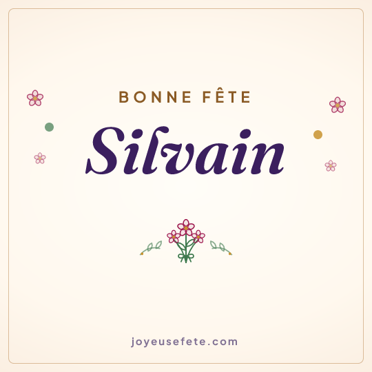 Image carrée « Bonne fête Silvain » pour WhatsApp